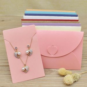 Boîtes à bijoux 10 pièces 10 15cm boîte à bijoux rose avec collier boucle d'oreille carte papier paquet cadeau bonbons faveurs de mariage 231117