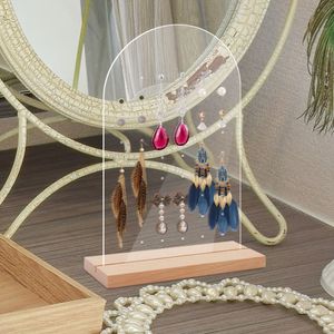 Sieraden Dozen 2 Stuks Acryl Stand Voor Oorbellen Oorstekers Tonen Plastic Display Rack Metalen Organizer Houder Kettingen 230808