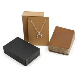 Boîtes de bijoux 50pcs 6x9cm boucles d'oreilles Affichage en carton Collier Collier Organisateur de bijoux