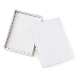 Boîtes à bijoux 60 pcs/Lot 9x6.5x2.8 cm Rectangle blanc noir carton bijoux ensemble boîtes pour colliers boucles d'oreilles bagues noël 231115