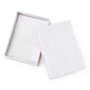 Boîtes à bijoux 60pcs / Lot 9x6.5x2.8cm Rectangle Blanc Noir Carton Bijoux Set Boîtes pour Colliers Boucles D'oreilles Bagues De Noël 230606