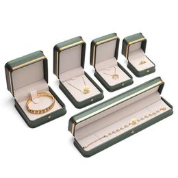 Boîtes bijoux Boîte PU Cuir Gift Caser Collier Bracelet Bracelet Pendre Emballage POUR PROPOSITION ANNIVERSAIRE DU MÉDICA