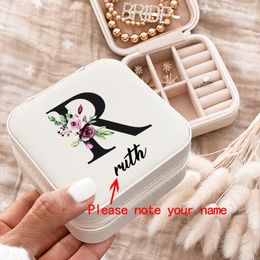 Sieraden Dozen Custom Naam Sieraden Doos Anniversary Bruid Bruidsmeisje Vriendin Bachelorette Party Gift Bruiloft Reizen 230803