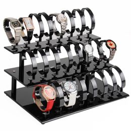 Boîtes à bijoux personnalisées montres acryliques stand support de montre boîtier bracelet organisateur bijoux montrant étagère emballage 231216