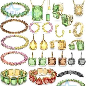 Sieradendozen Display 2022 Zomertrend Dames N Crystal Millenia Armband Ketting Oorbel Set Damesfeest Drop Delivery Verpakking Dh9Es