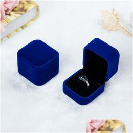 Boîtes à bijoux Boîte de mode bague boucles d'oreilles collier pendentif emballage cadeau de mariage fiançailles bijoux vitrines livraison directe Packag Ot0B6