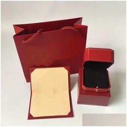 Boîtes à bijoux Créateur de mode Bracelet Collier Boucle d'oreille Bague Boîte d'emballage Luxe Original Usine En Gros Et Au Détail Livraison Directe
