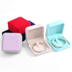 Sieradendozen Flanel Bangle Box Highgrade Jade Bracelet Fashion Gift Case For Girls Drop Delivery Packaging Display Dhgarden Dhljb