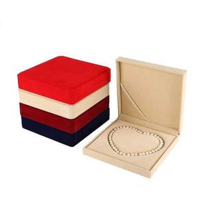 Sieradendozen Geschenkdoos Veet Bruiloft Parelketting Verpakking Gunsthouder Moederdag Display Opbergdoos 19X19X4Cm Drop Delivery Dhr2D