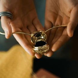 Boîtes à bijoux HP Potters cuivre plaqué or bijoux organisateur vif boule pendentif anneau boîte de rangement support Couple mariage cadeau ailes amovibles 231108