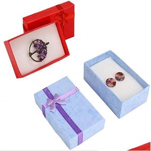 Sieradenboxen sieraden geschenken dozen kartonnen ringbox met vulling cadeaubonisten voor oorbel sieraden hangers kettingen pakket dh94l