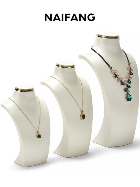 Boîtes à bijoux bijoux collier présentoir Figure modèle cou support compteur bijoux cou moule bijoux affichage 231116