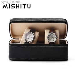 Boîtes à bijoux MISHITU boîte de rangement à double position pour organisateur d'affichage de poignet entreprise es boîte-cadeau de stockage hommes es Case L240323