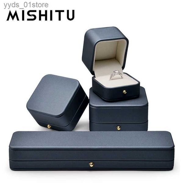 Cajas de joyería MISHITU Caja de joyería para anillo, collar, anillo de compromiso, caja de regalo, cajas de escaparate, cajas de almacenamiento de joyería, venta al por mayor L240323
