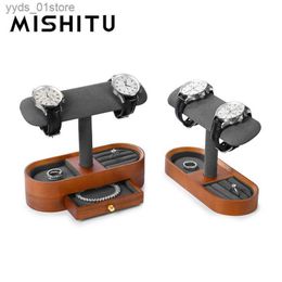 Boîtes à bijoux MISHITU présentoir multifonctionnel de rangement nouveau support de rangement de poignet en bois massif accessoires de présentoir de bijoux L240323