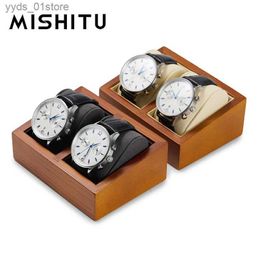 Boîtes à bijoux MISHITU Premium présentoir en bois massif accessoires boîte de rangement pour vitrine de poignet vitrine de bijoux pour hommes L240323