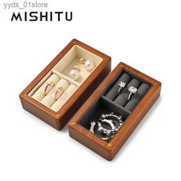 Boîtes à bijoux MISHITU boîte de rangement d'anneau 13*7*4 cm boîte de rangement de bijoux avec couvercle boîte de boucles d'oreilles L240323