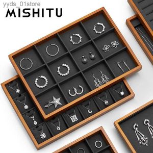 Juwelendozen MISHITU massief houten opbergdoos ring ketting opbergbak sieraden display lade multifunctionele weergave van hoogwaardige producten L240323