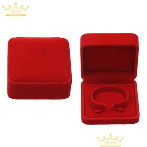 Boîtes de bijoux Nouveau émballage de bracelet de banc de cachemire rouge