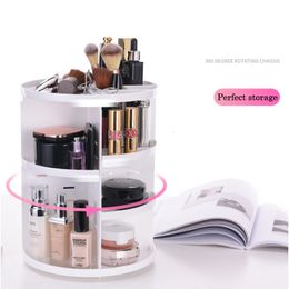 Sieradendoosjes Mooie 360 graden rotatie Cosmetische doos Sieradenhouder Make-up Organizer Wenkbrauwpotlood Borstelstandaard Sieradenkoffer Monteer onderdelen 230727