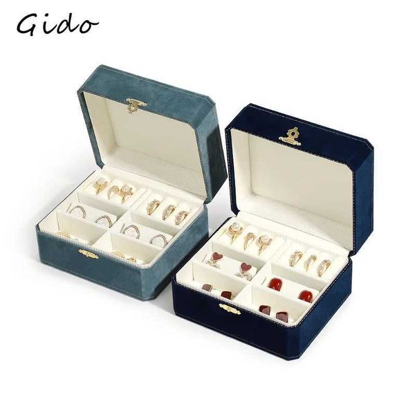 Boîtes de bijoux Boîte de bijoux octogonale Boîte de bijoux vintage boucles d'oreilles bouton de bijoux Bouton d'emballage