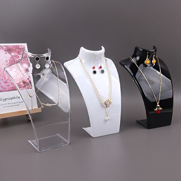 Boîtes à bijoux en plastique Mannequin collier affichage buste support support bijoux support pour colliers pendentif boucles d'oreilles étagère 230926