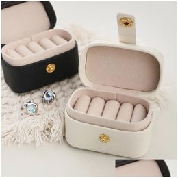 Boîtes à bijoux Portable Mini boîte à bijoux organisateur de bague boucles d'oreilles étui de rangement emballage porte-collier cadeaux livraison directe bijoux juif Dh5Xl
