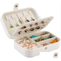 Sieradendozen Draagbare Pu-lederen doos Reisorganisator Display Opbergkoffer Houder Voor Ringen Oorbellen Ketting Accessoires Verpakking W Otbjh