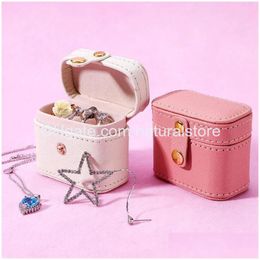 Boîtes À Bijoux Boîte À Bagues Petit Organisateur De Voyage Mini Cas Portable Anneaux De Stockage Emballage Cadeau Pour Filles Femmes Drop Delivery Display Dhvlj