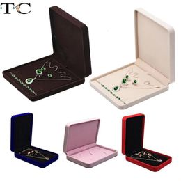 Coffrets à bijoux en velours, coffret cadeau pour bague, collier, boucle d'oreille, support de rangement, pendentif, Bracelet, conteneur 230921