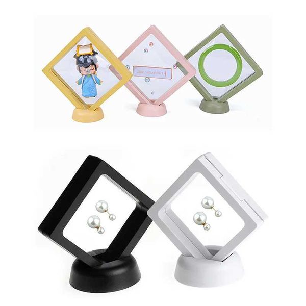 Boîtes de bijoux Transcère Film Pet Film Hanging Box Bague de mariage Rassette de rangement de protection GEM Protection de pièce