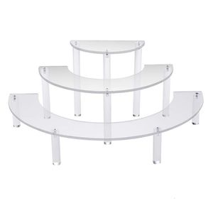 Sieradendozen Transparant Verwijderbaar Acryl Cake Display Stand voor Feest Ronde Cupcake Houder Bakvormen Bruiloft Verjaardag Decoratie 230609