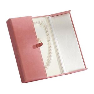 Boîtes à bijoux Veet Grand Collier Coffret Cadeau Colliers De Perles Anneaux Double Boîtes D'emballage Ouvertes Drop Delivery Display Ot0B6