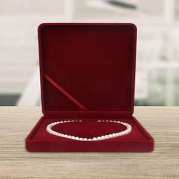 Boîtes à bijoux Boîte de velours Collier de perles Emballage Boîte de rangement Porte-boucles d'oreilles Affichage 7 5x7 5x1 6 pouces Mariage Premium 231011