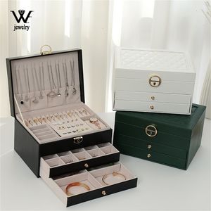 Boîtes à bijoux WE Box avec oreiller de montre 3 couches grande capacité organisateur de cercueil porte-boucles d'oreilles stockage 230515