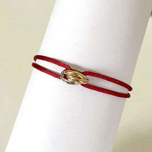Sieraden armband bangle armband heren armband drie ronde cirkel charme roestvrij staal Trinity ring string armband drie ringen handriem paar armbanden L2