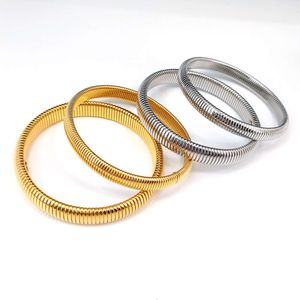 Sieraden Armband Ketting Nieuw Titanium Ganzenkeel Elastisch Goud Roestvrij Licht Staaldraad Slangbot Armband Fabrieksstaal