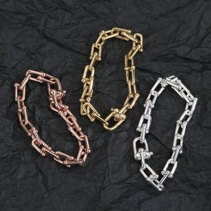 Pulsera de cadena de joyería diseñador de moda de lujo Pulseras de la serie U de herradura 6 estilos Cadena de platino de oro rosa joyería para adultos para mujer