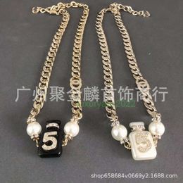 Jewelry Chaneles Collier Classic No.5 Perfume Bottle Set Fashion Pearl Collier Series