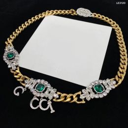 bijoux Mode classique Collier mauvais œil plaqué or 18 carats en acier inoxydable double lettre ras du cou pendentif collier perles chaîne bijoux accessoires cadeaux