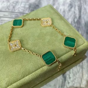 bijoux mode classique pour les femmes 4 trèfle à quatre feuilles bracelet à breloques bijoux en or 18 carats coquille d'agate nacre chaîne mode cadeau de fiançailles de mariage