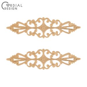 Bijoux Cordial Design 100 pièces 16*57mm accessoires de bijoux/fait à la main/connecteurs en cuivre/effet creux/composants de résultats de bijoux