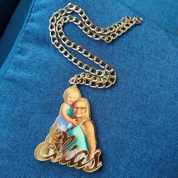 Bijoux nom personnalisé Po collier photo enfants dessin cadeau pour femme noël enfant oeuvre s 230311