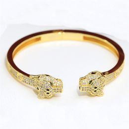 Personalizzazione dei gioielli di altissima qualità contatore avanzato designer di marca braccialetto dorato 18k moda serie panthere scontro trinità con280s