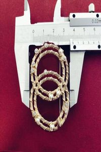 Personnalisation de bijoux Broches vintage de luxe pour femme Broche de la marque Design des lettroméring officiel reproductions 18K Gold Plat6997319