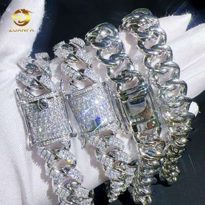 Sieraden ontwerper 16.5mm Mannen Vrouwen Fijne AAAAA + Zirconia Cubaanse Link Chain volledige marquise geslepen diamanten ketting CZ hip hop sieradenHipHop