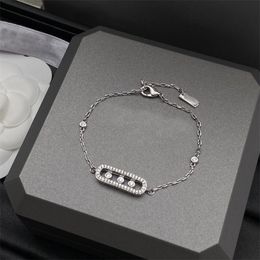 Bracelet de créateur de bijoux pour femmes Messikas Bracelet plaqué or Gold Top Quality Charms Sparkle Rhingestone Bracelets Bijoux pour hommes Accessoires ZH166 E4