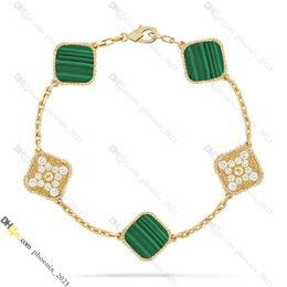 Chain Van Clover Bracelet Diamond 18K Gold Luxury Designer Luxury Designer pour femmes en acier en acier en or ne se fonde pas allergique, or / argent / rose, magasin / 21621802