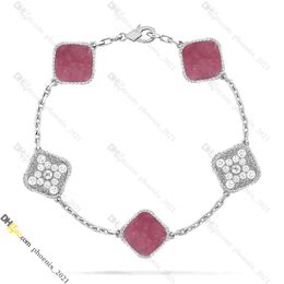 Bijoux de bijoux pour femmes Bracelet Classic Clover Bracelet Bracelets en acier en titane diamant 18K 18K plaqués en or ne se sont jamais décolorés, or / argent / rose, magasin / 21621802