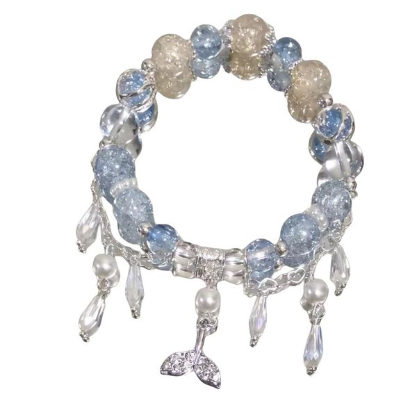 Créateur de bijoux pour femmes verre cristal fleurs papillon pendentif perlé bracelet doux cool bracelet pour les filles à la mode bracelets à main